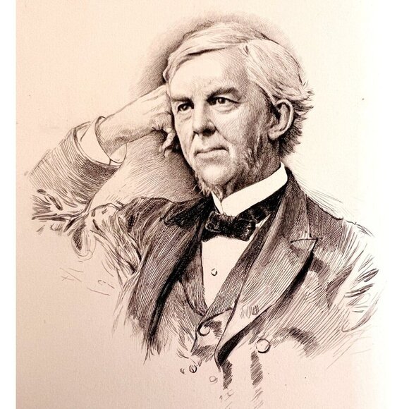 Oliver Wendell Holmes Works 1895 Signed By Horace Porter Military Victorian E45 - Picture 4 of 6